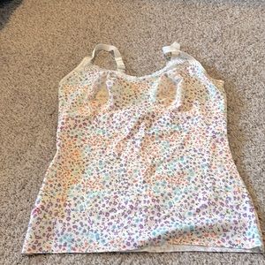 Flowered Ruby Ribbon Cami